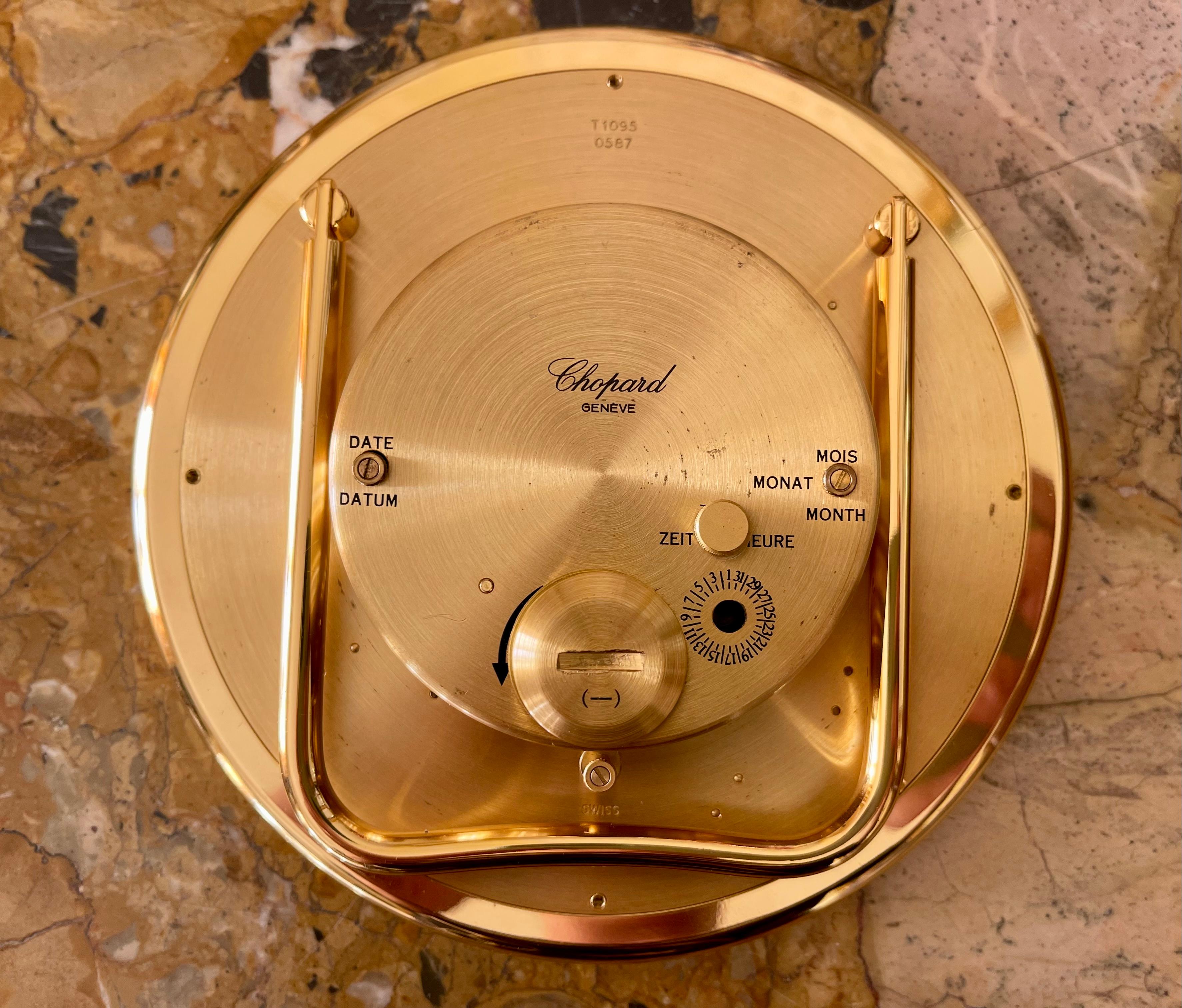 Maison Chopard Genève, Desk Clock in Metal For Sale 3