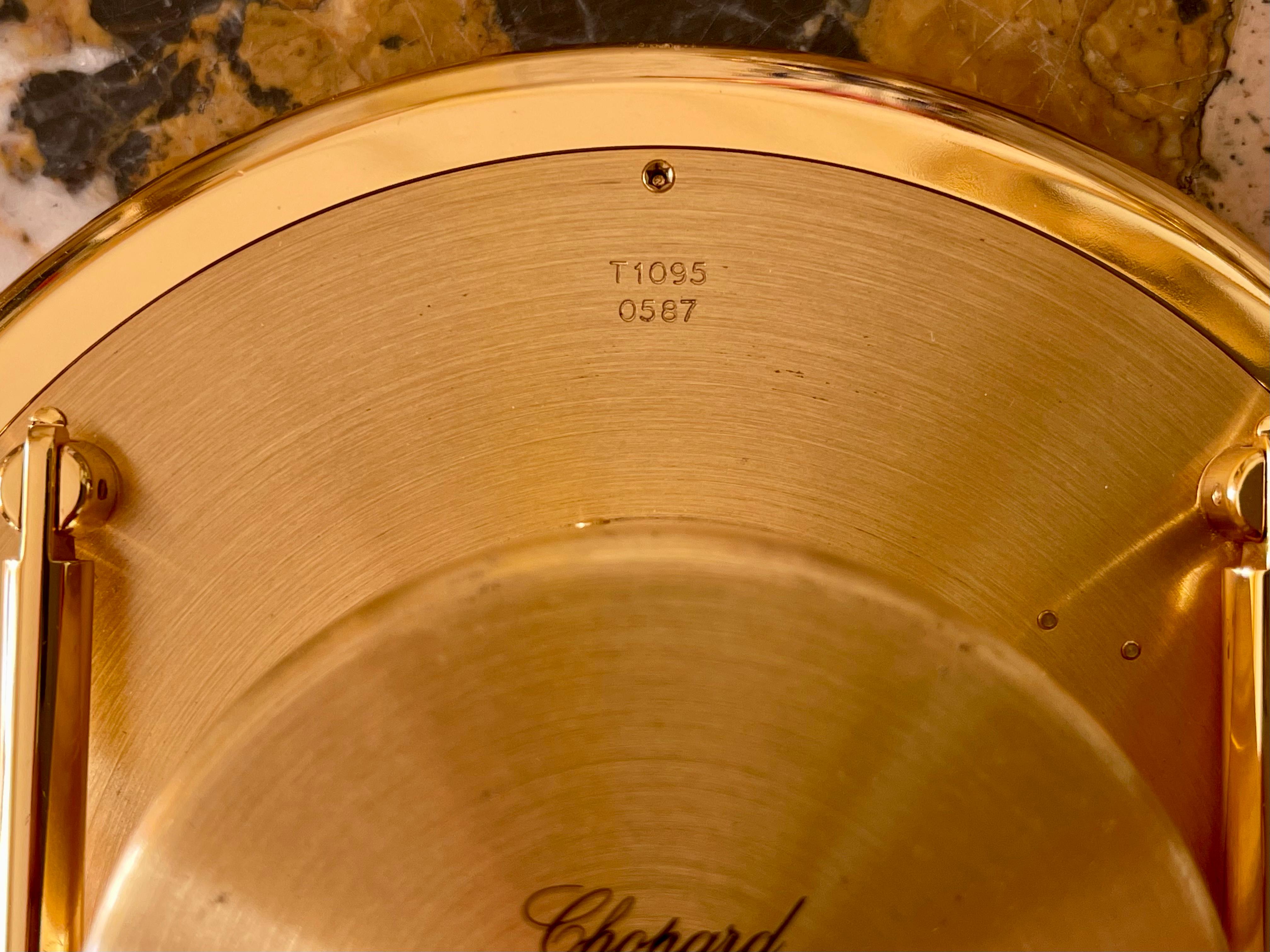 Maison Chopard Genève, Desk Clock in Metal For Sale 4