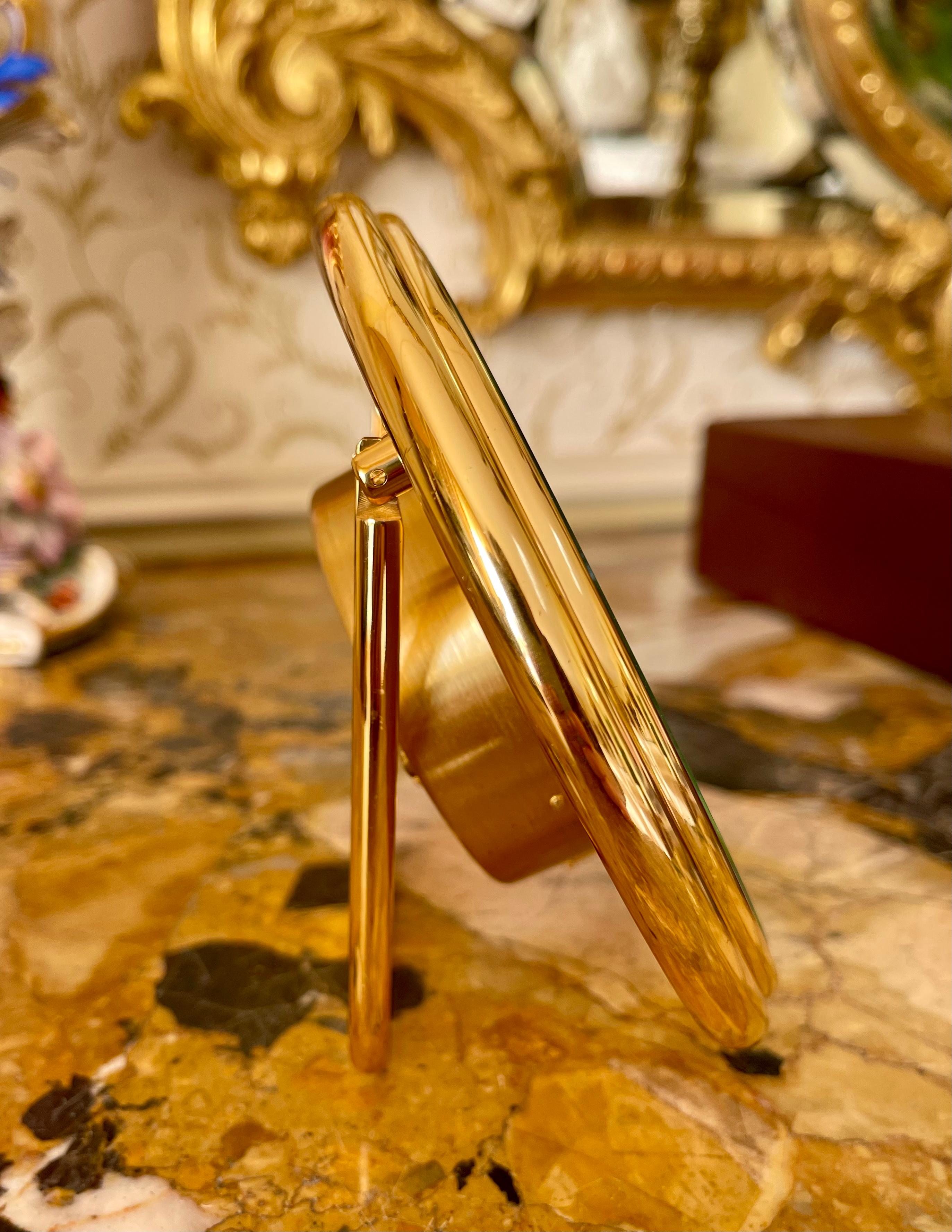 European Maison Chopard Genève, Desk Clock in Metal For Sale