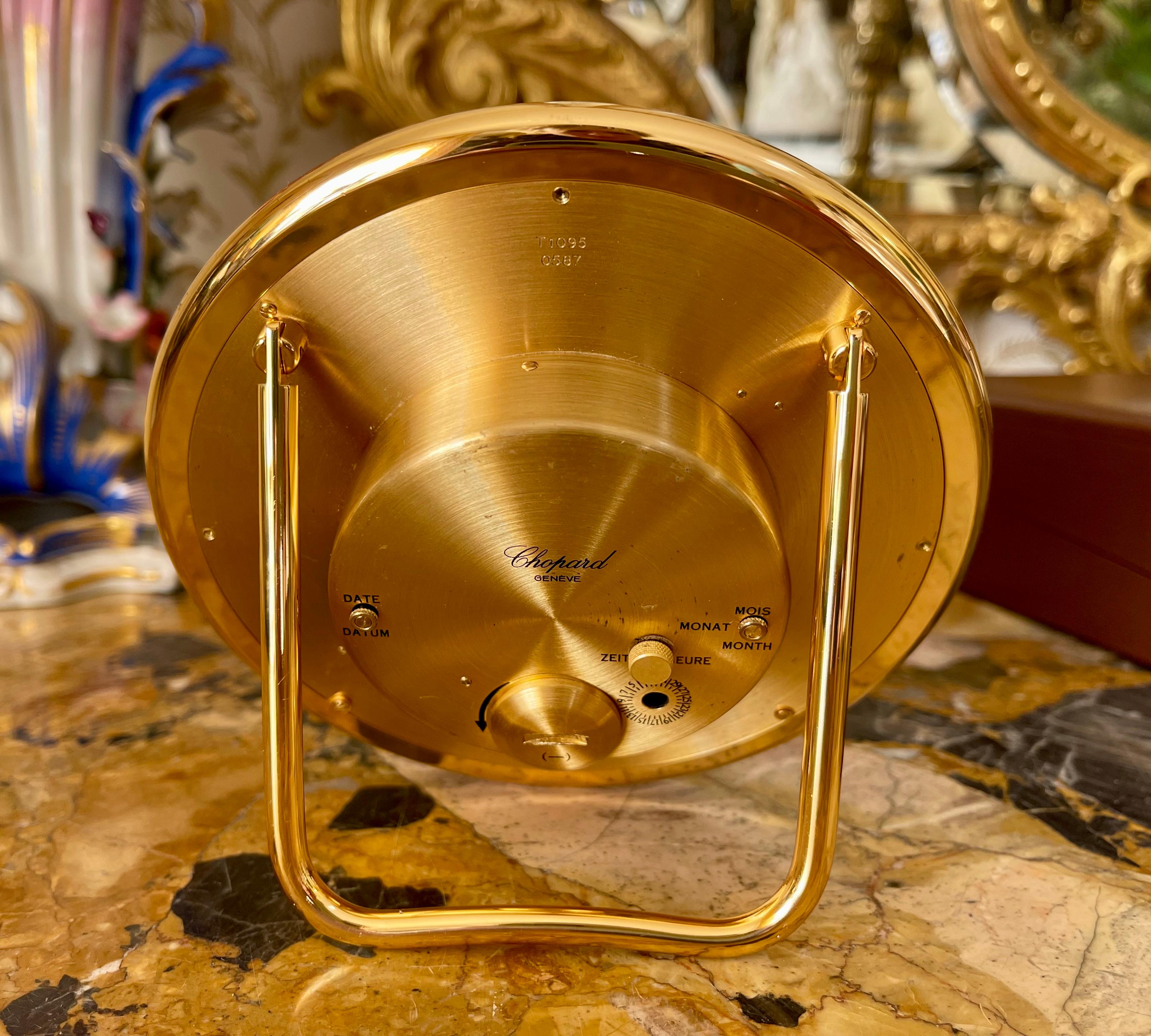 Maison Chopard Genève, Desk Clock in Metal In Good Condition For Sale In Beaune, FR