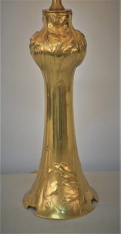 Maison Christofle Dore Bronze 19th Century Art Nouveau Table Lamp