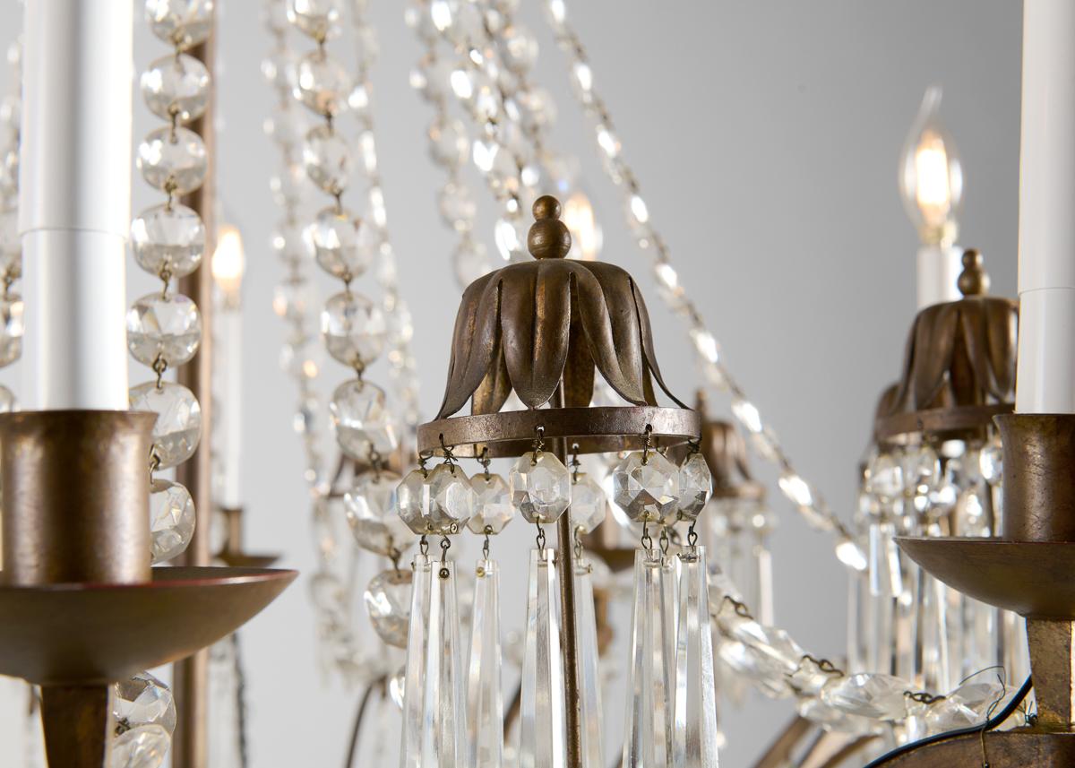 Maison Delisle, Crystal Chandelier, France, circa 1960 In Good Condition For Sale In New York, NY