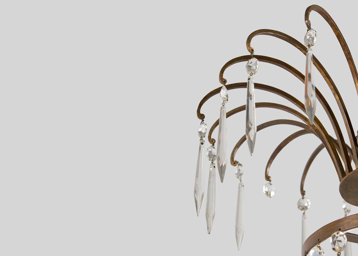 Mid-20th Century Maison Delisle, Crystal Chandelier, France, circa 1960 For Sale