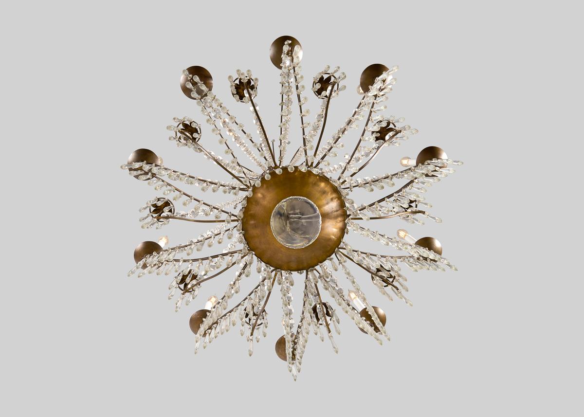 Maison Delisle, Crystal Chandelier, France, circa 1960 For Sale 1