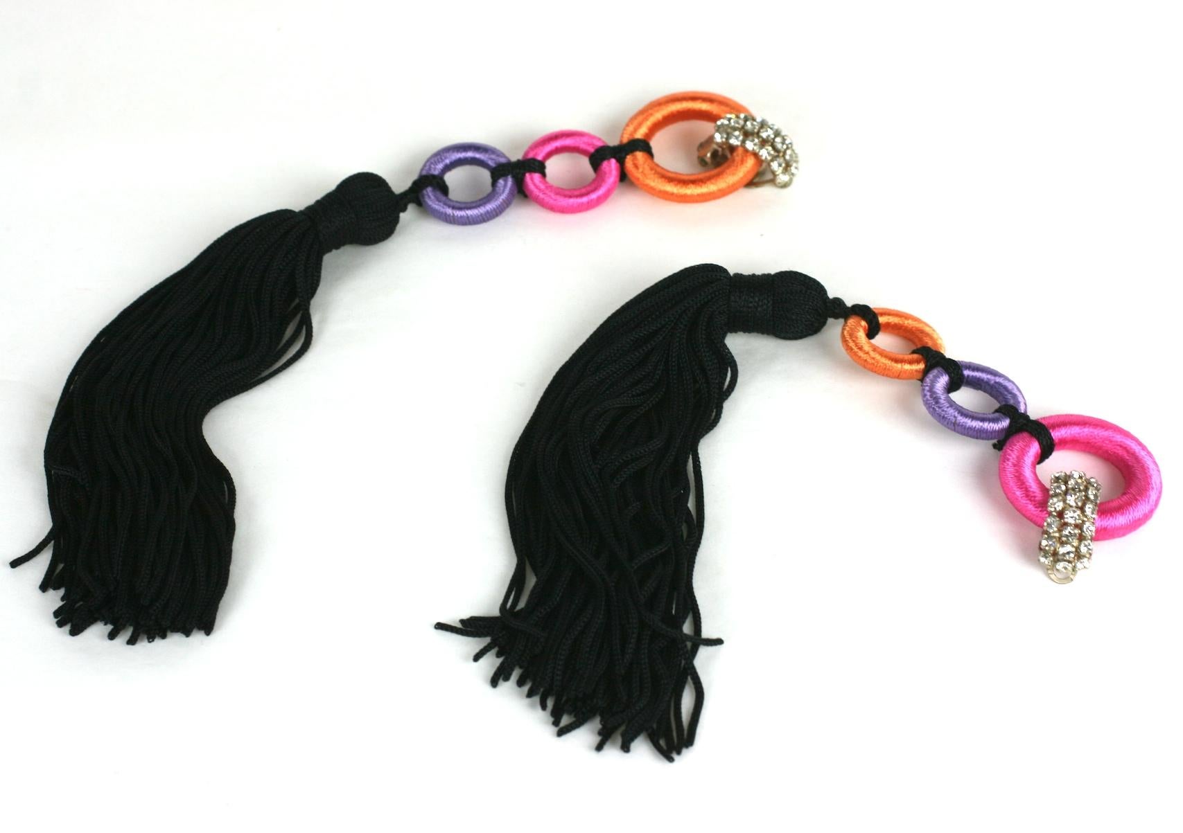 Maison Denez for Yves Saint Laurent Chinese Collection Tassel Earrings In Excellent Condition For Sale In New York, NY