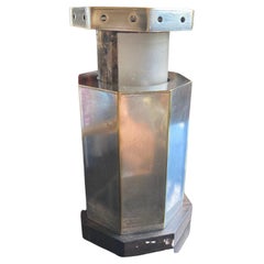 Maison Desny, lampada da notte Art Deco francese, Parigi 1928, placcata in argento