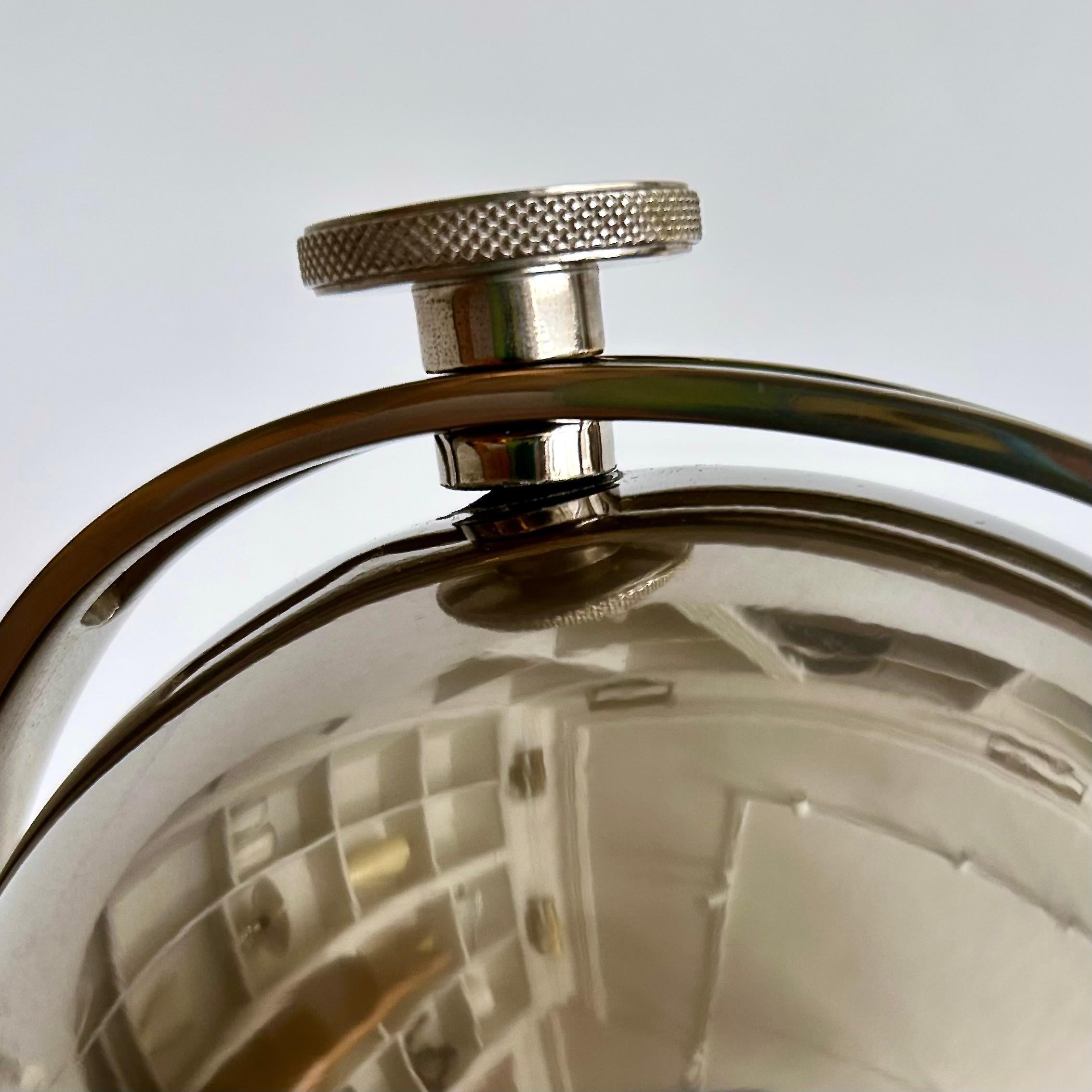 Maison Desny Nickel-Plated Table Lamp, Circa 1930 For Sale 2