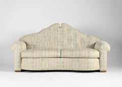 Maison Dolt, Pierre Dariel, Sofá tapizado con respaldo alto, Francia, circa 1938