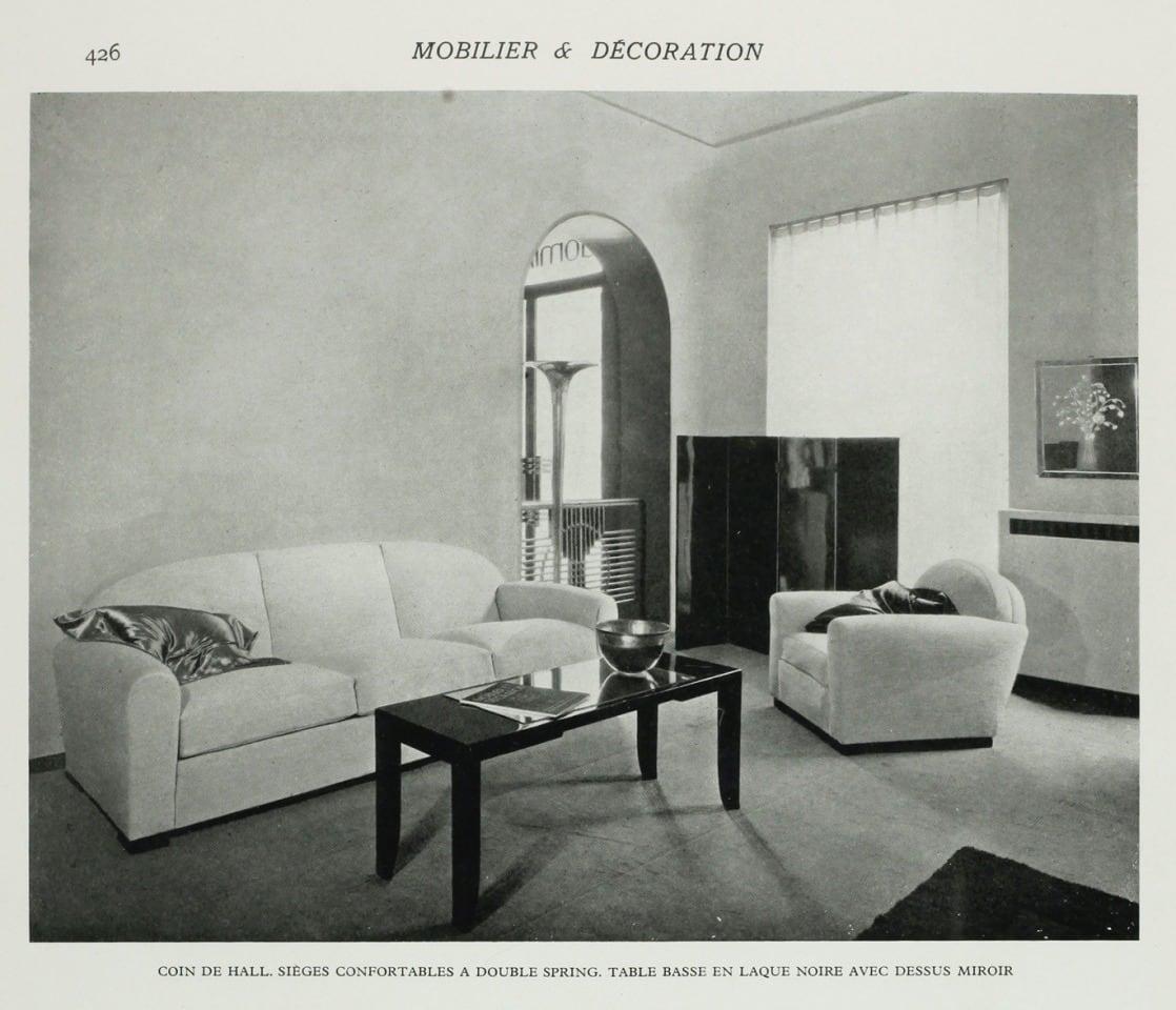 Maison Dominique - André Domin Marcel Genevrière - Coppia di poltrone Circa 1940 in vendita 3