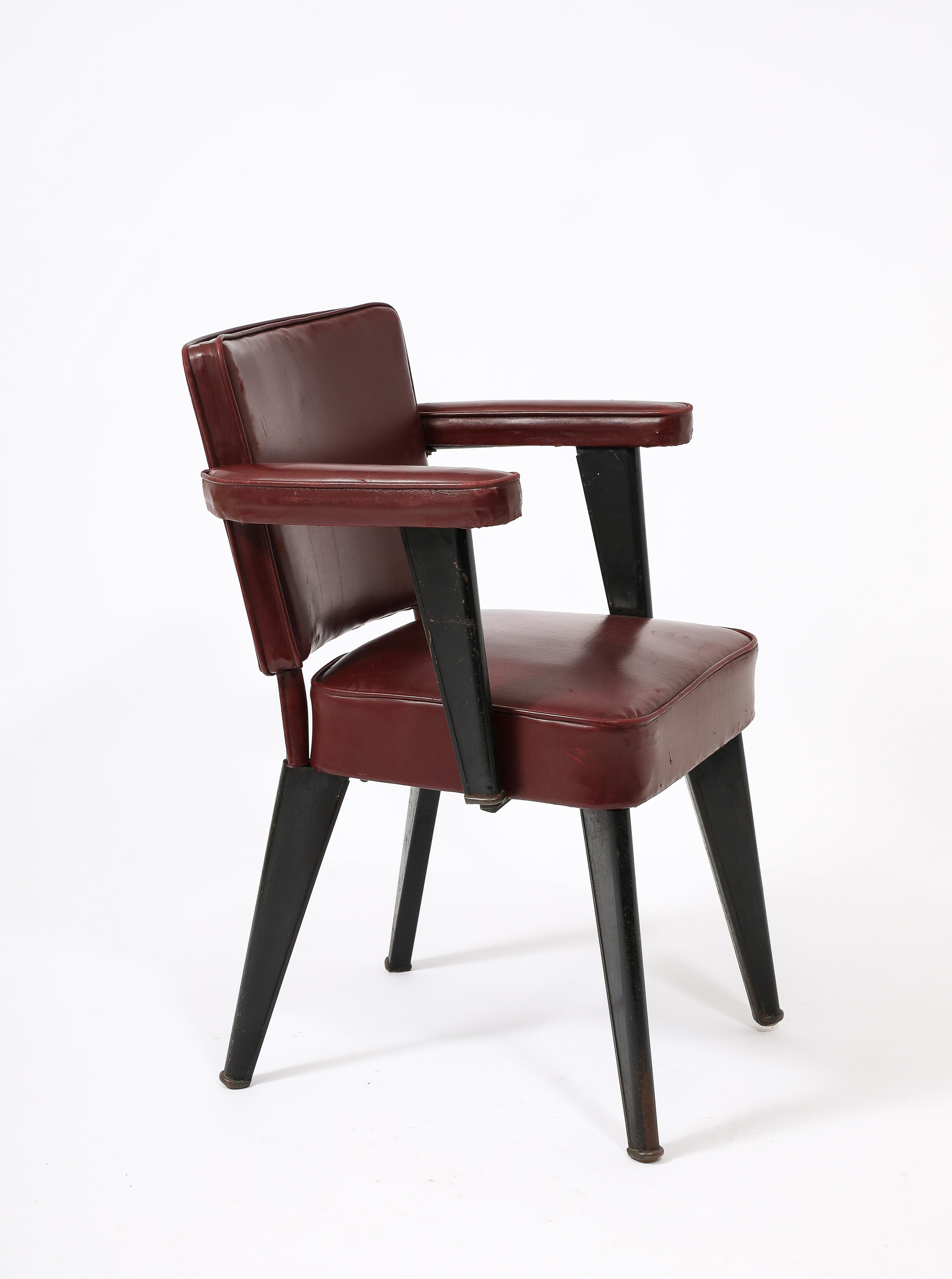 Steel Maison Dominique “Clemenceau” Armchairs, France 1930's For Sale