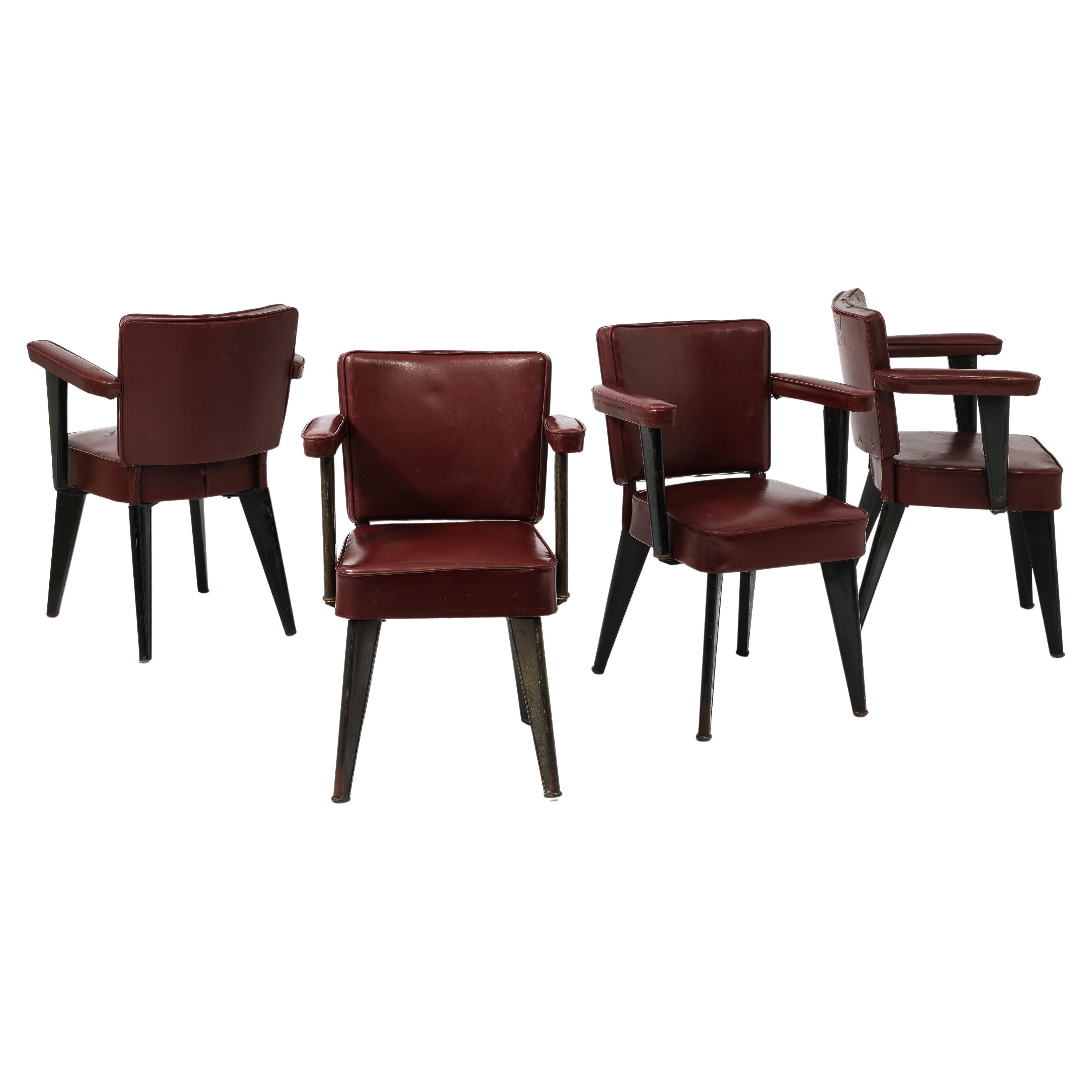 Maison Dominique “Clemenceau” Armchairs, France 1930's