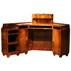 Antique Maison Dominique Domin, Genevriére Art Deco Veneer Writing Desk or Vanity Table