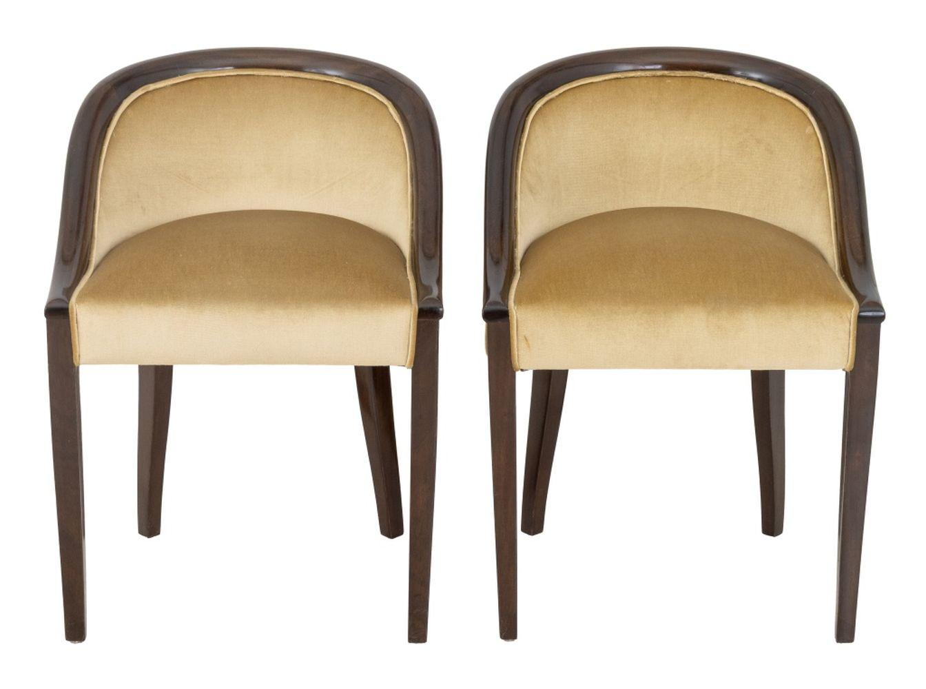 Art déco Paire de chaises Liberte en sycomore de la Maison Dominique en vente