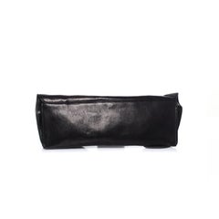 Maison Du Posh, black leather butterfly clutch