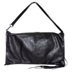 Maison Du Posh, foldover flap shoulder bag with fringes and skull