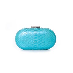Maison Du Posh, Metallic coated python box clutch