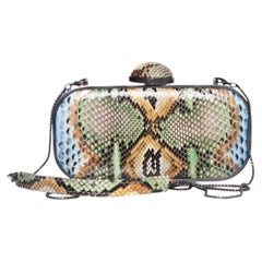 Maison Du Posh, multi-colored python clutch