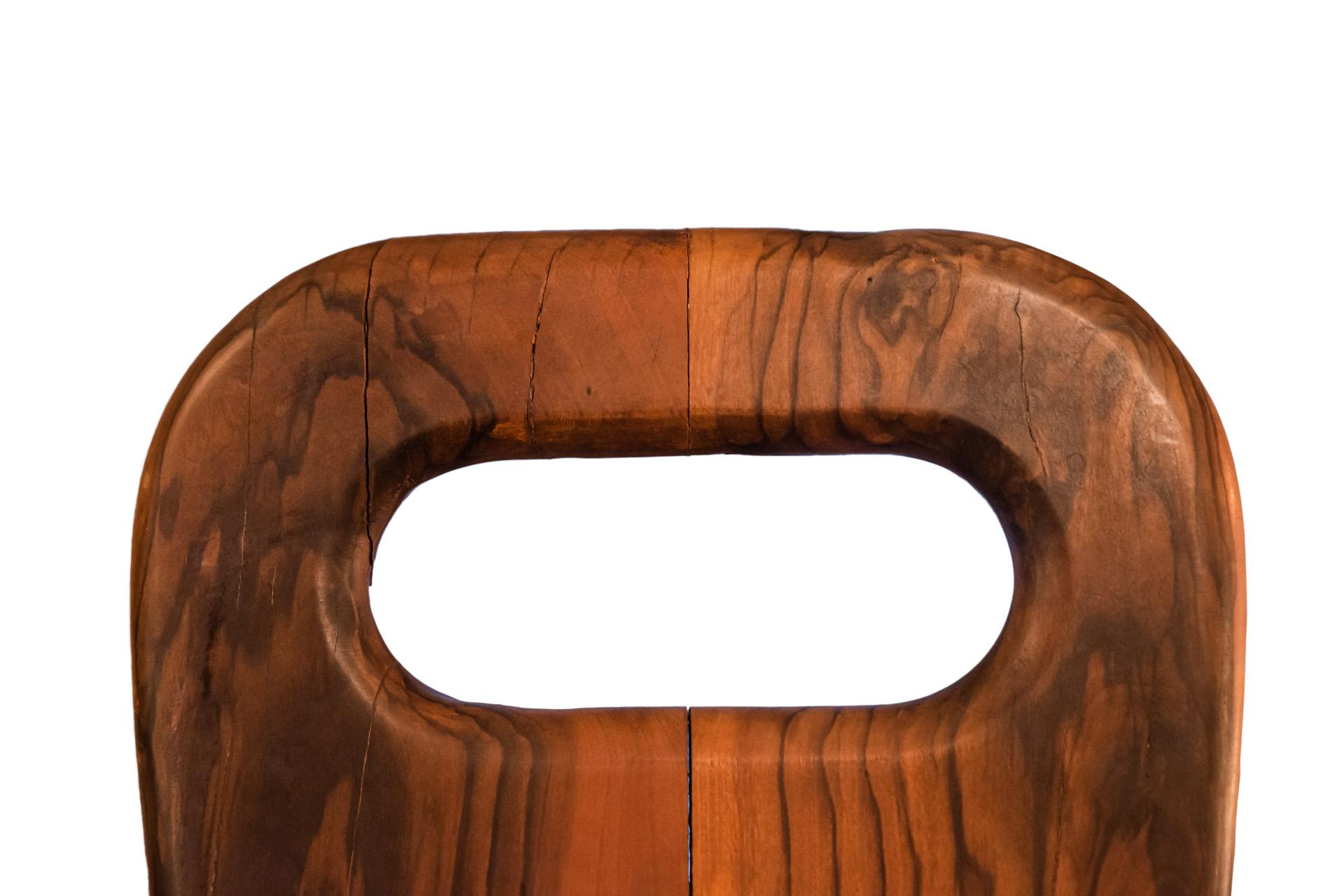 Maison Dubosq, Pair of Chairs, Olive Wood, circa 1970, France In Good Condition In Nice, Cote d' Azur