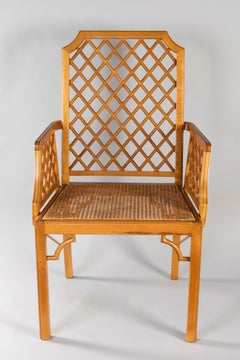 Maison et Jardin Set of 4 Armchairs in Beechwood, 1970s