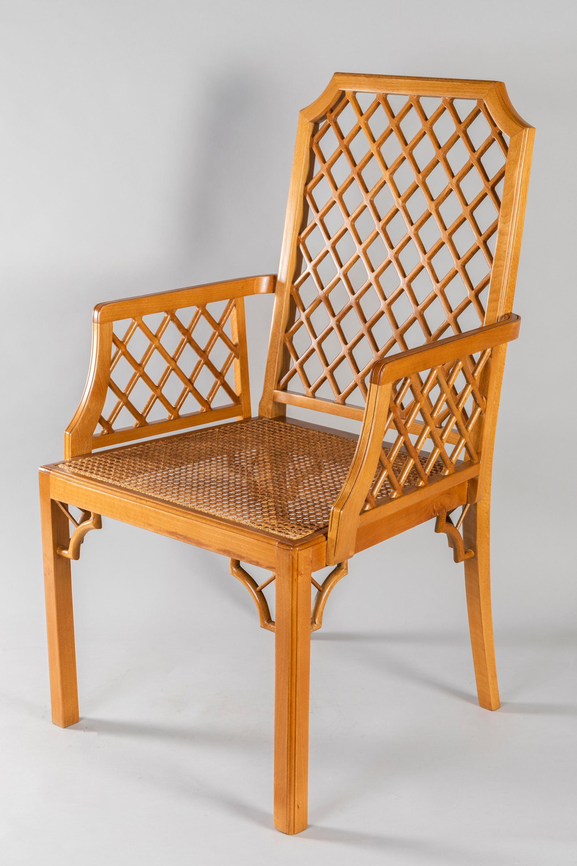Mid-Century Modern Maison et Jardin - Ensemble de 4 fauteuils en bois de hêtre, années 1970 en vente