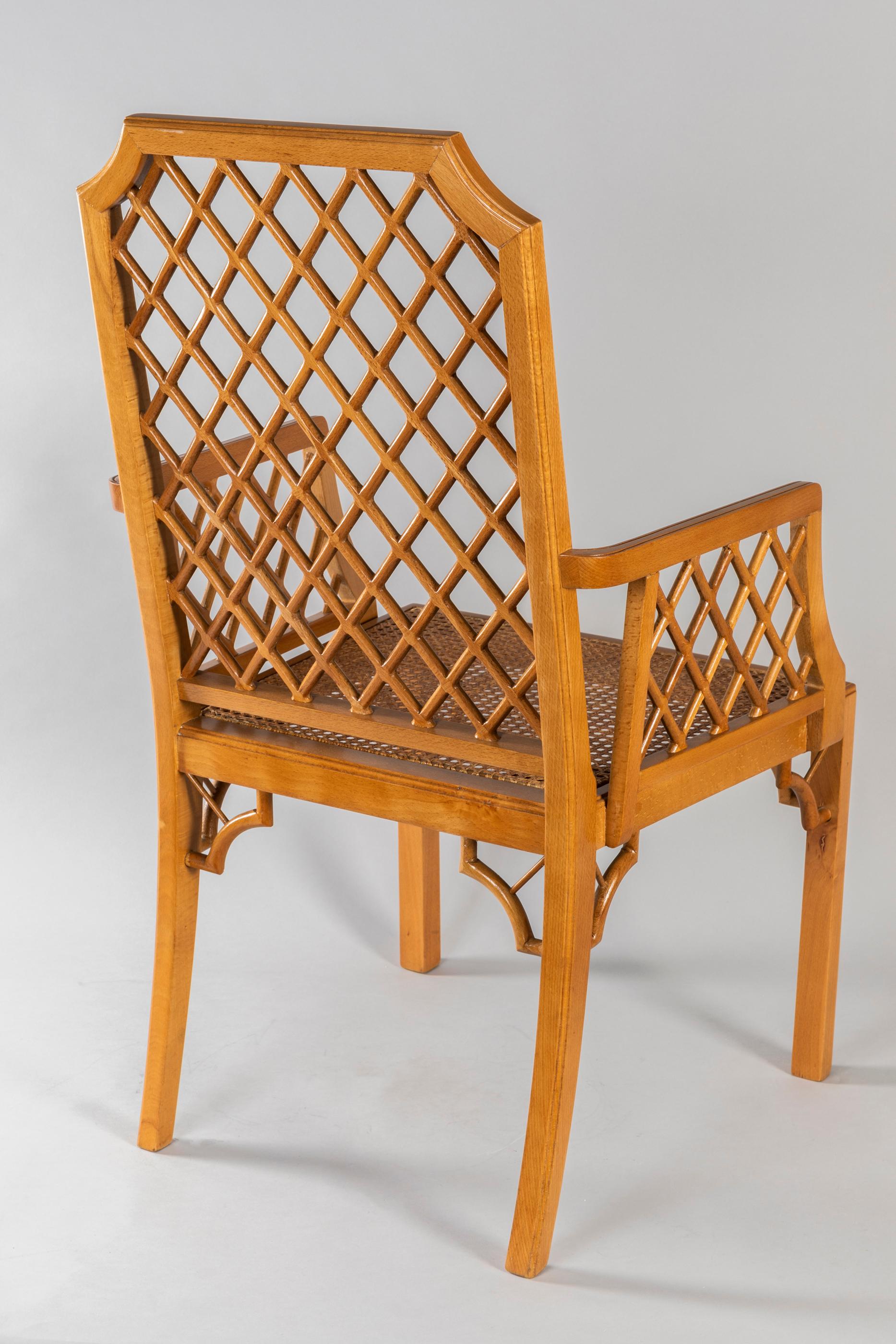Maison et Jardin - Ensemble de 4 fauteuils en bois de hêtre, années 1970 Bon état - En vente à Saint Ouen, FR