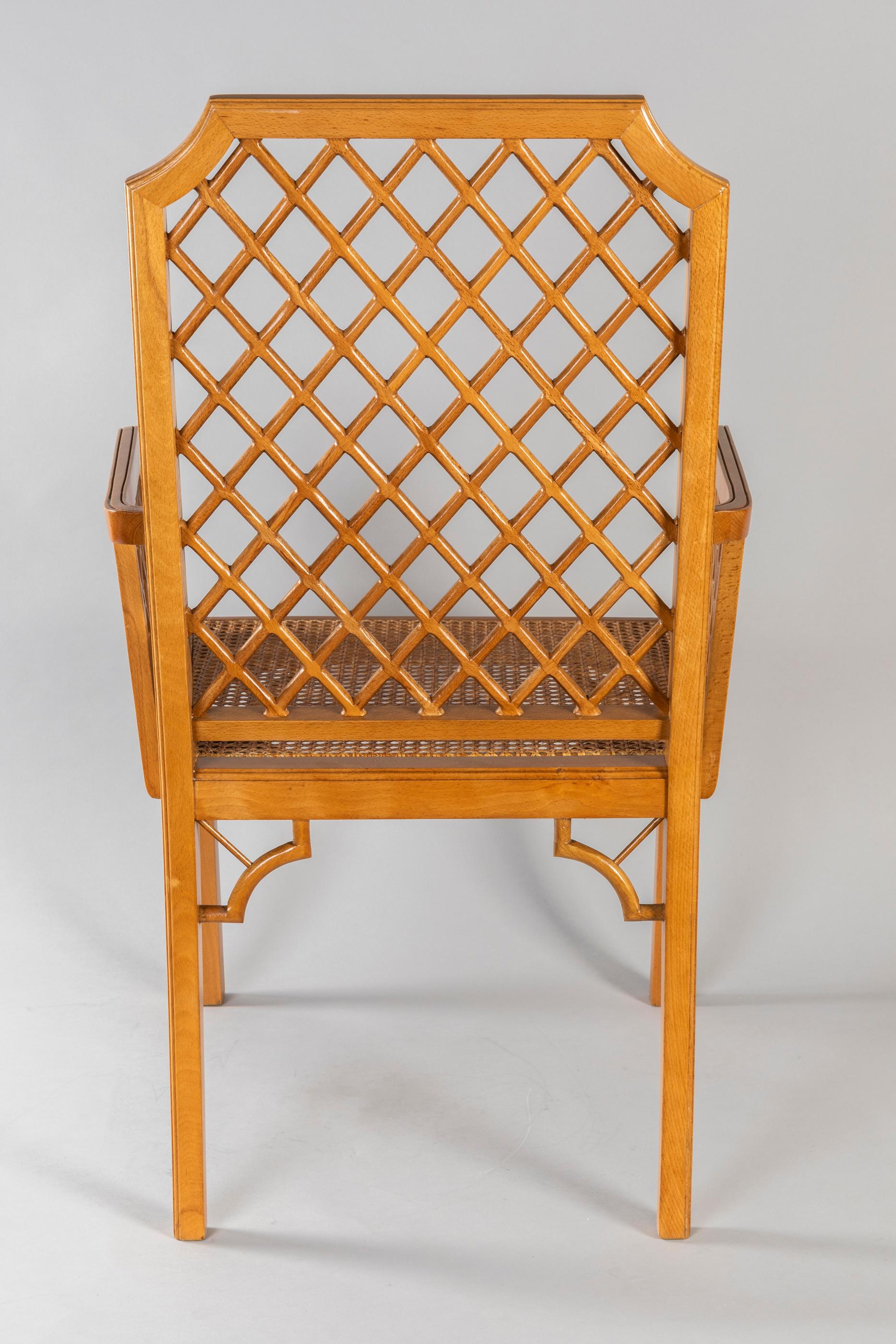 Fin du 20e siècle Maison et Jardin - Ensemble de 4 fauteuils en bois de hêtre, années 1970 en vente