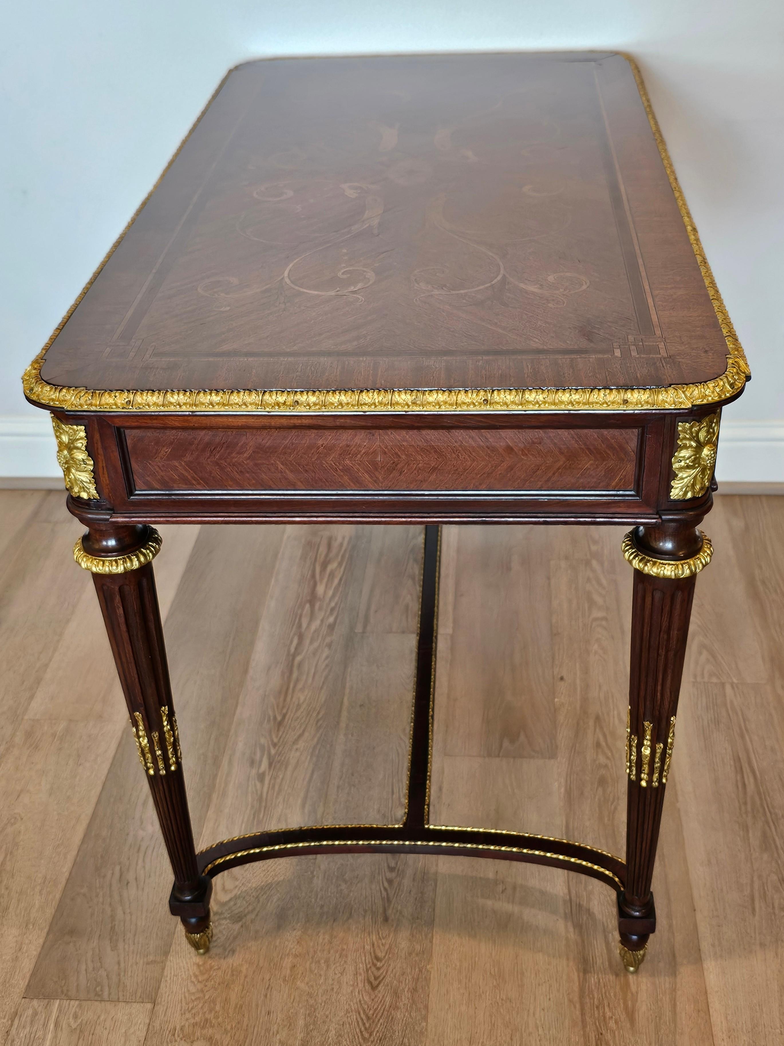Table à écrire de style Louis XVI signée Maison Forest - Fin du 19e siècle en vente 7