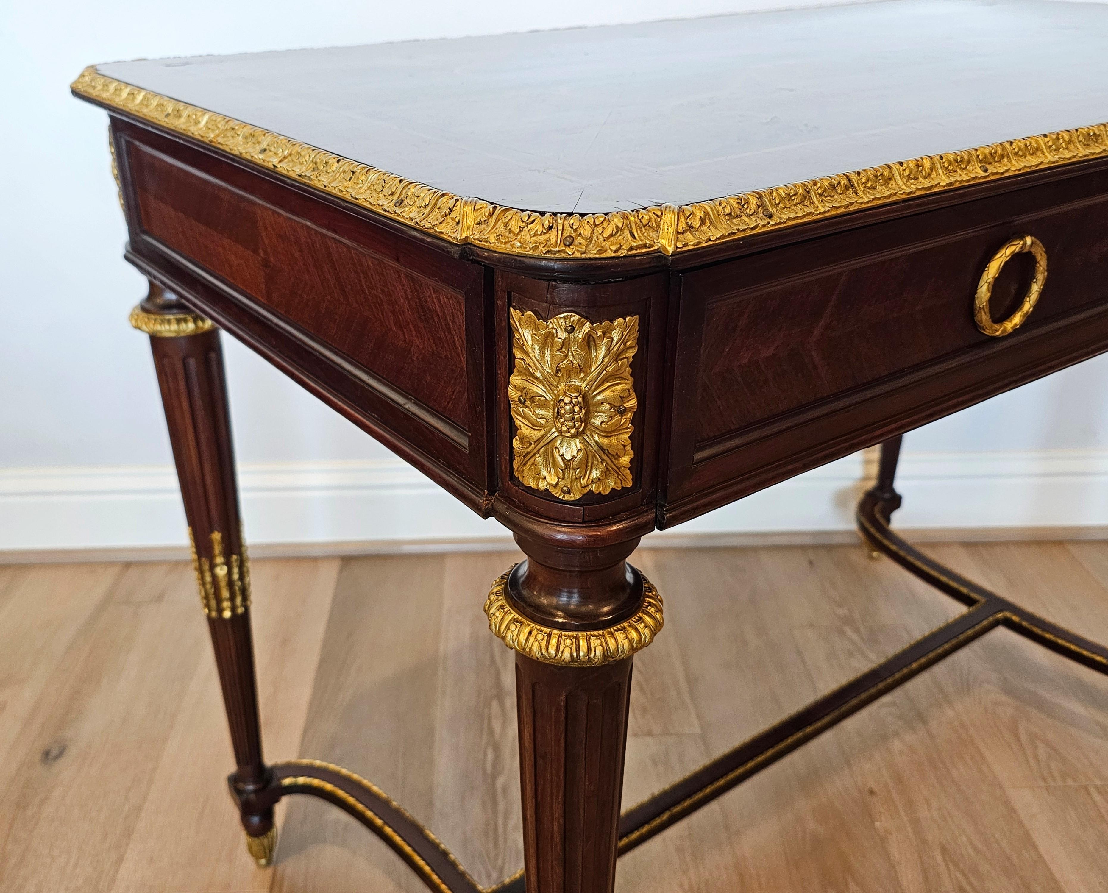 Table à écrire de style Louis XVI signée Maison Forest - Fin du 19e siècle en vente 10
