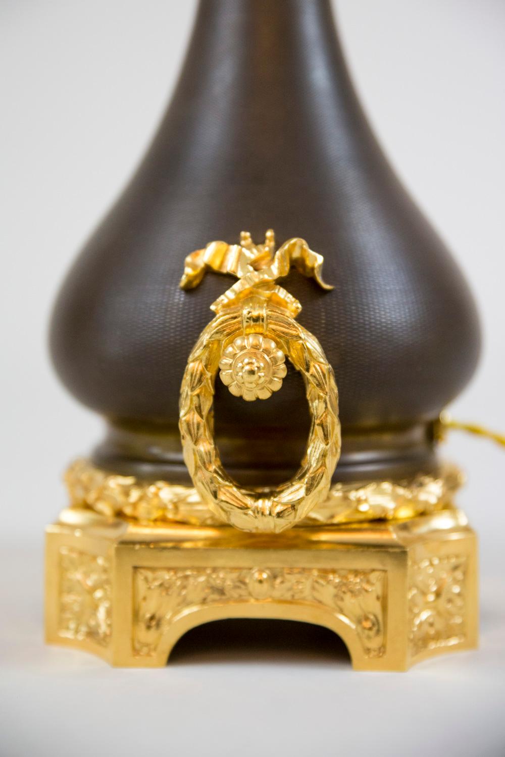 Maison Gagneau, Pair of Louis XVI Style Lamps, circa 1880 For Sale 2