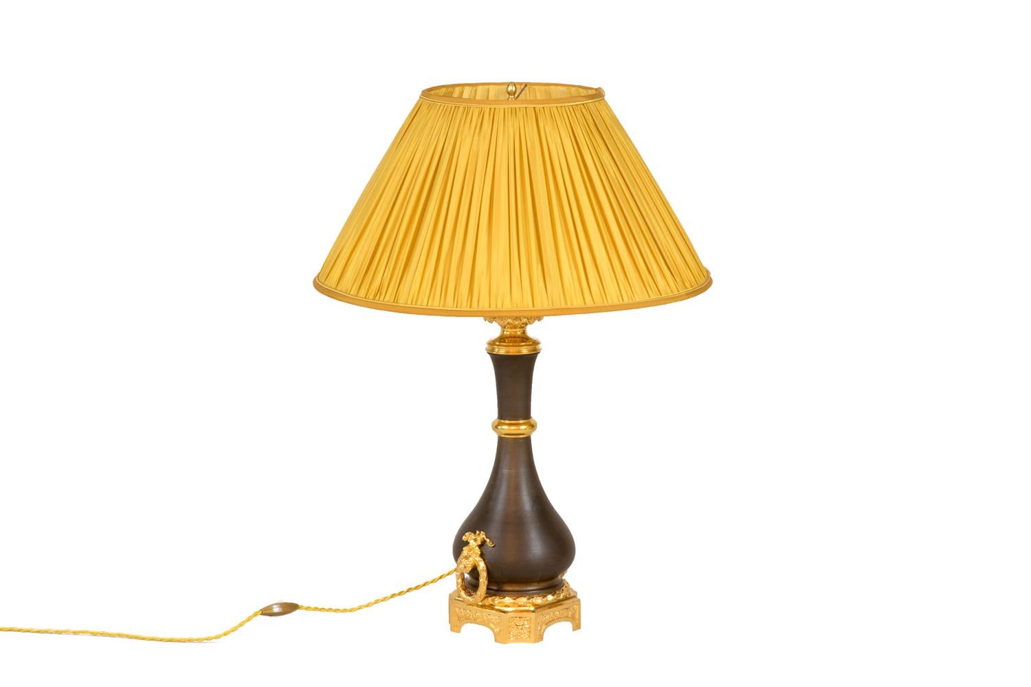 Napoleon III Maison Gagneau, Pair of Louis XVI Style Lamps, circa 1880 For Sale