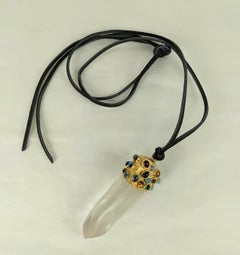 Maison Goossens for Chanel Rock Crystal Pendant Necklace