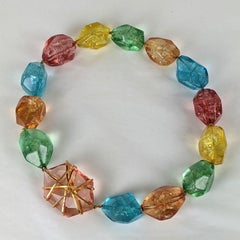 Maison Goossens for Yves Saint Laurent Pastel Rock Crystal Necklace