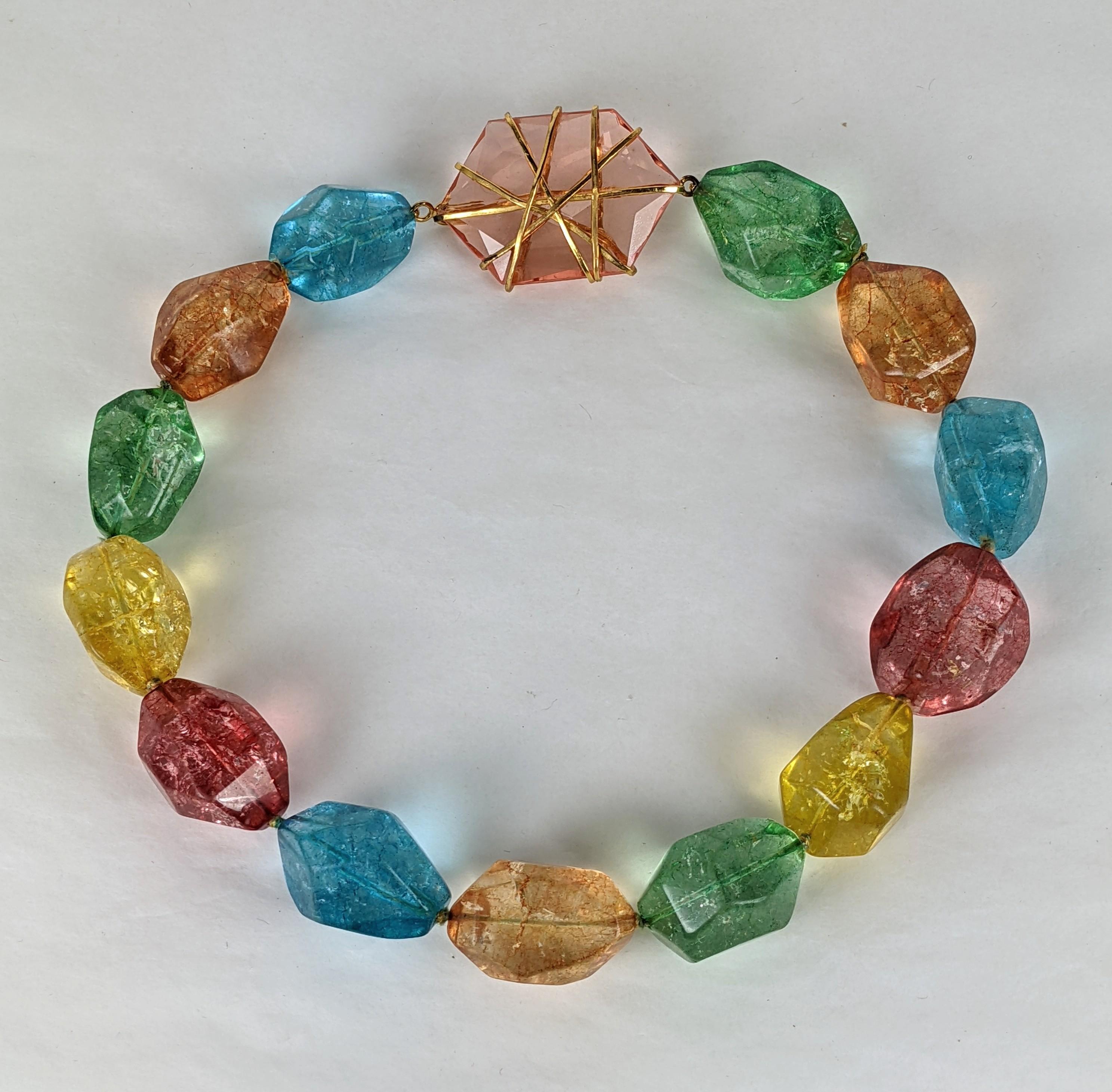 pastel crystal necklace