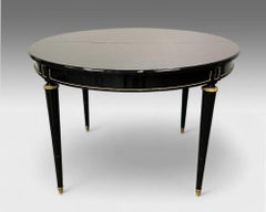 Maison Gouffé, stile Luigi XVI, Hollywood Regency, Tavolo da pranzo, lacca nera