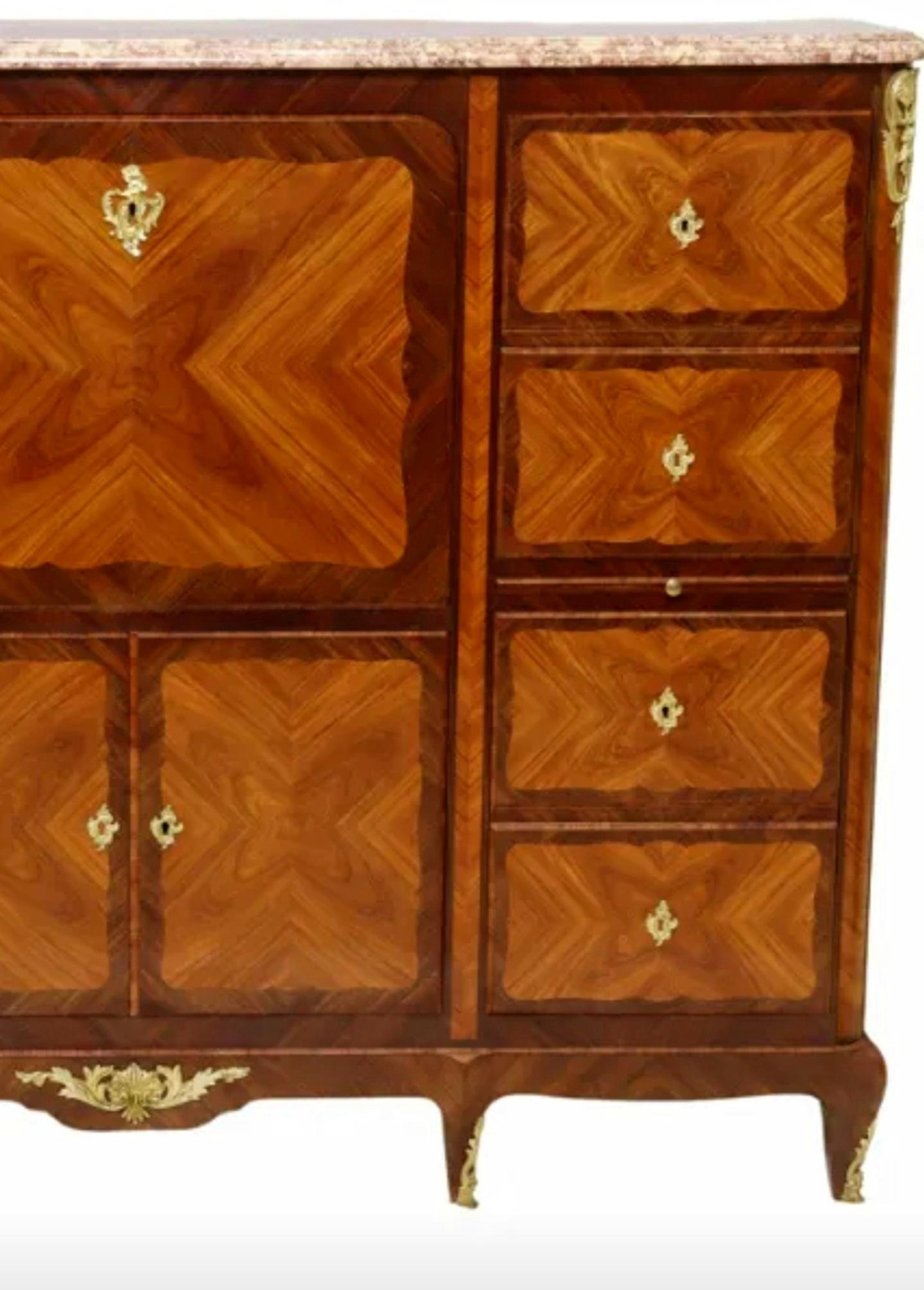 XX secolo Maison Gouffé Parigi Francese di transizione Luigi XV XVI Secrétaire Libreria Armadio in vendita