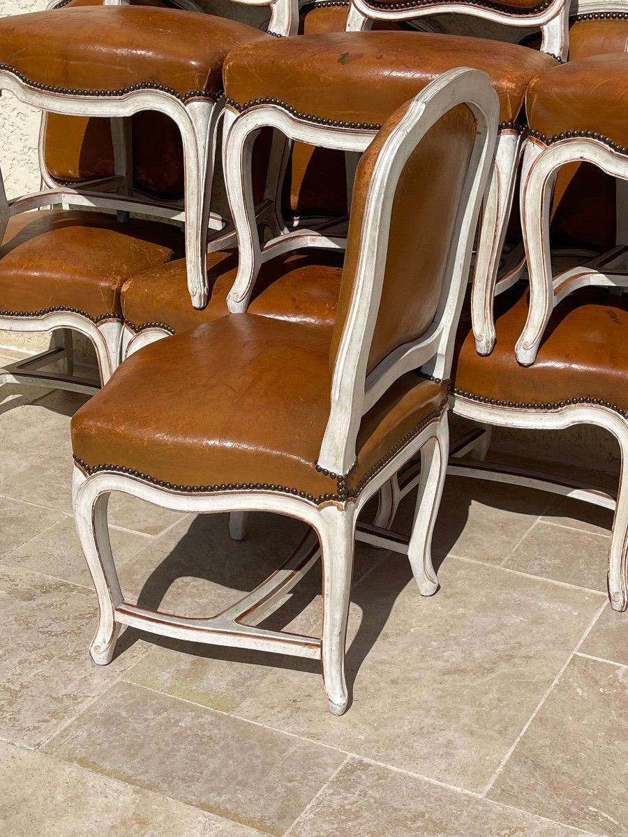 Maison Gouffé - Suite of 8 Louis XV Style Chairs For Sale 4