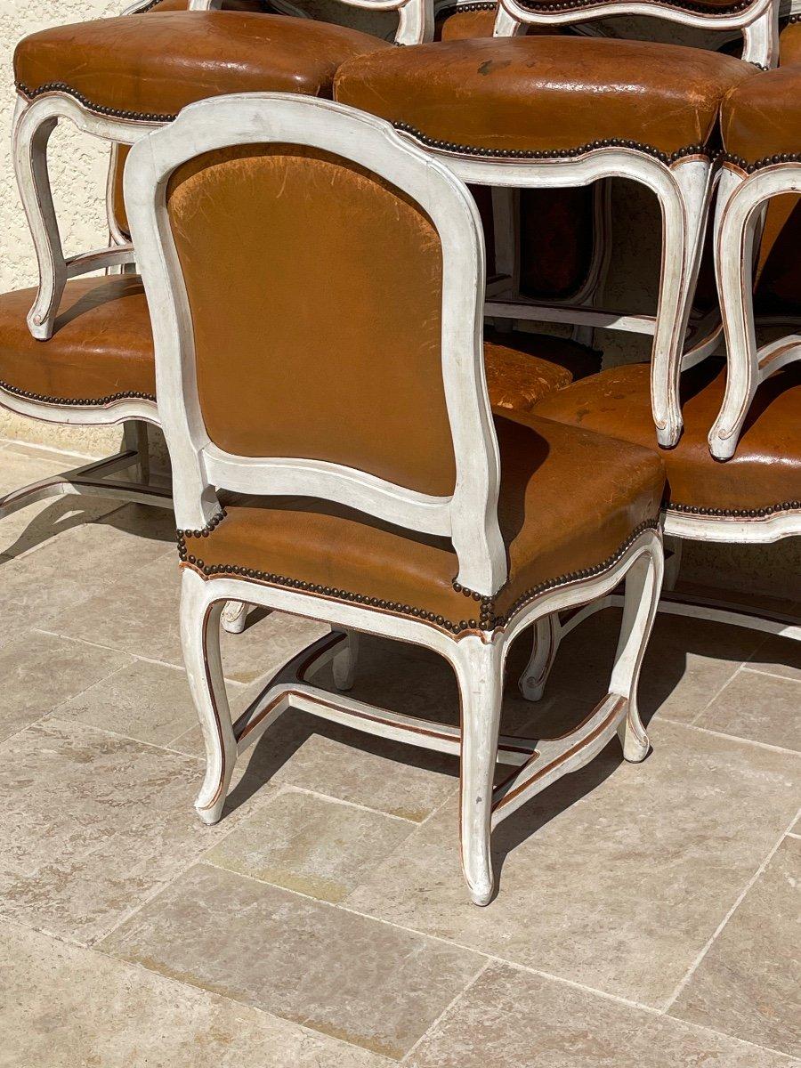 Maison Gouffé - Suite of 8 Louis XV Style Chairs For Sale 6