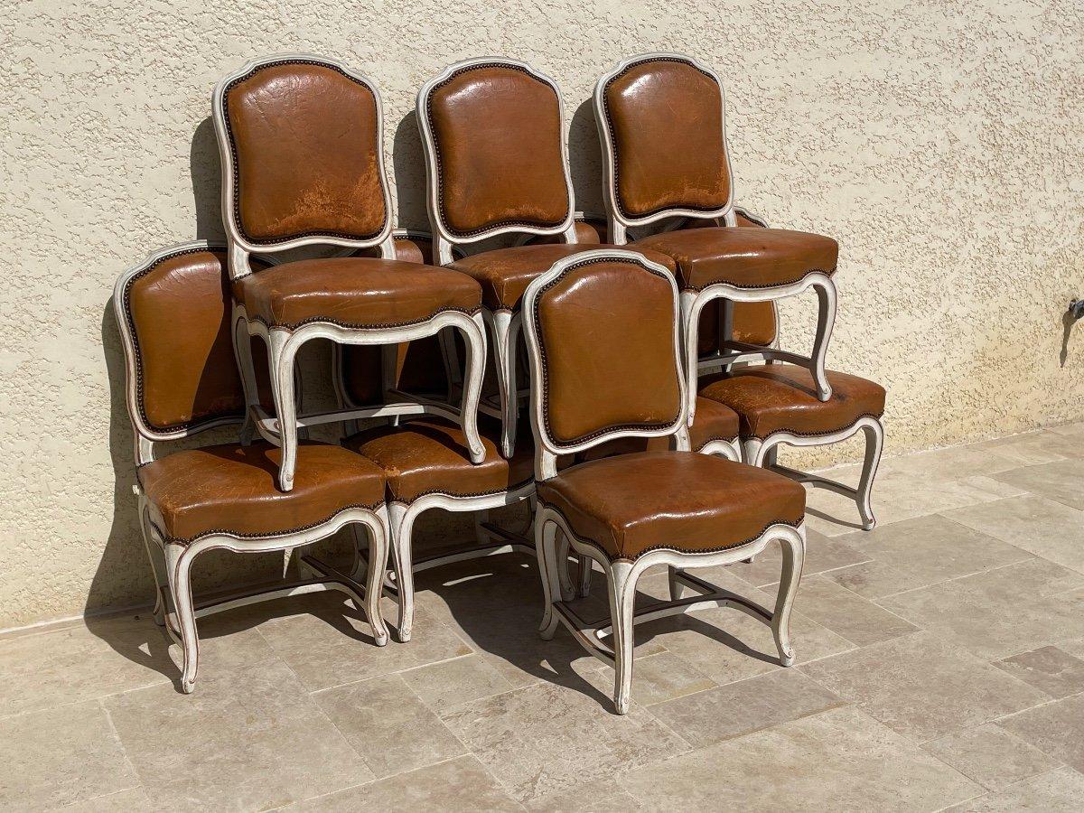 French Maison Gouffé - Suite of 8 Louis XV Style Chairs For Sale
