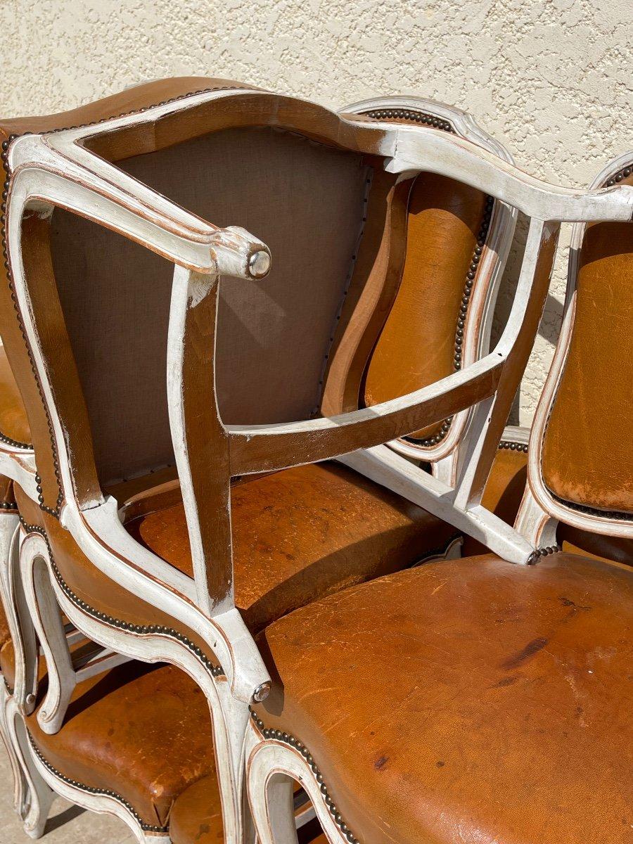 Maison Gouffé - Suite of 8 Louis XV Style Chairs For Sale 3