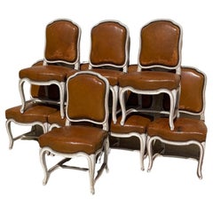 Maison Gouffé - Suite of 8 Louis XV Style Chairs