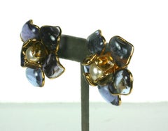 Maison Gripoix for Chanel Pale A mythestFlower Orecchini