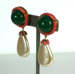 Maison Gripoix for Chanel Baroque Haute Couture Earclips