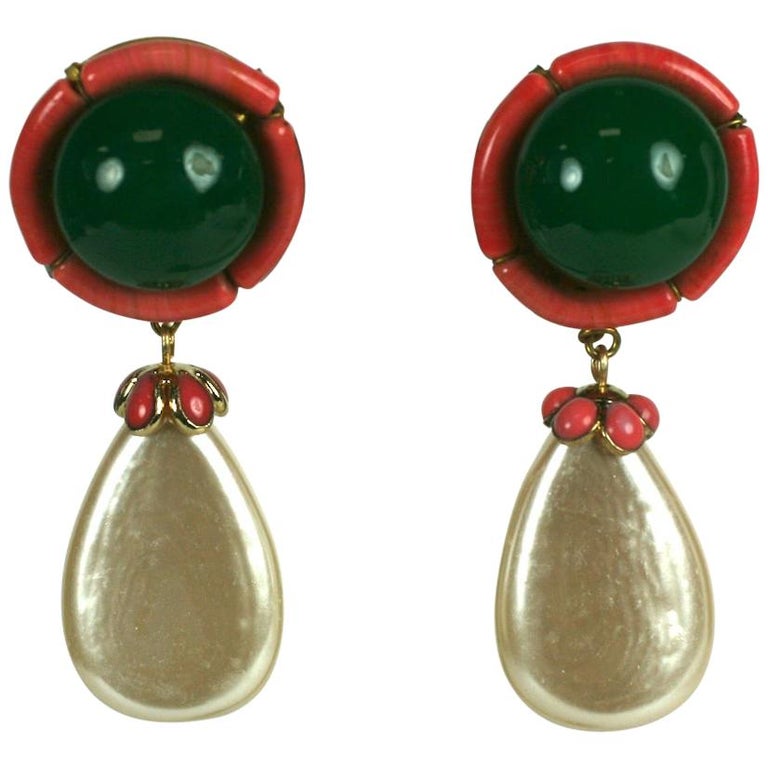 Maison Gripoix for Chanel Earrings - 33 For Sale at 1stDibs