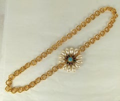 Maison Gripoix for Chanel Baroque Pearl Flowerhead Chain Necklace