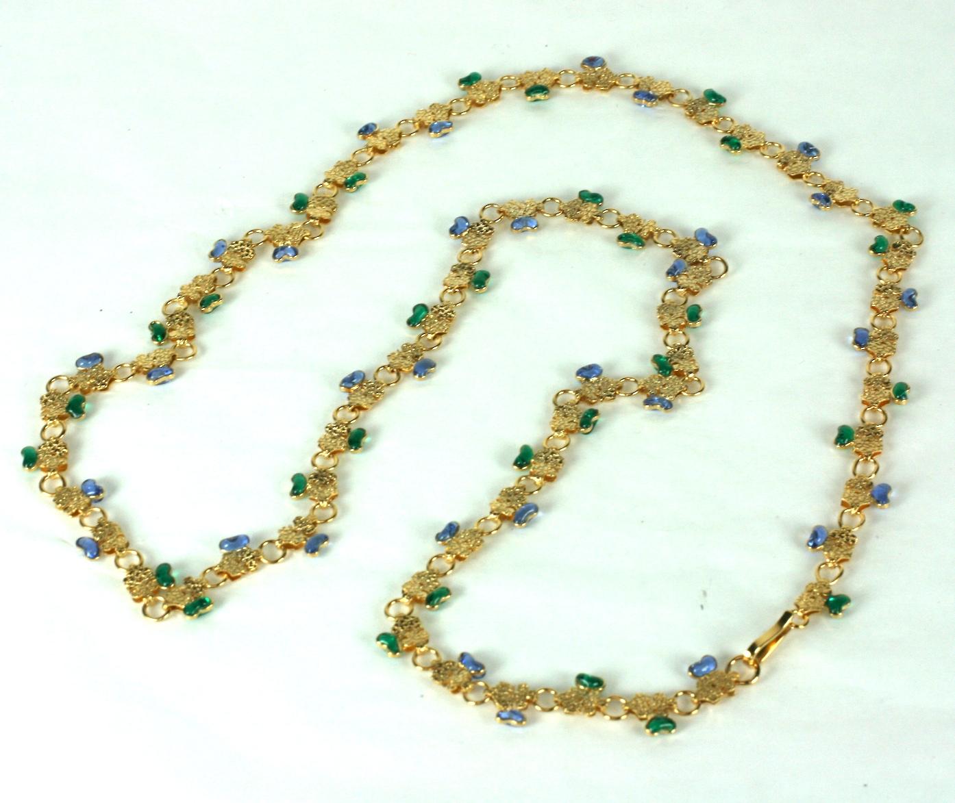 Maison Gripoix for Chanel Long Ornate Byzantine Chain In Excellent Condition For Sale In New York, NY