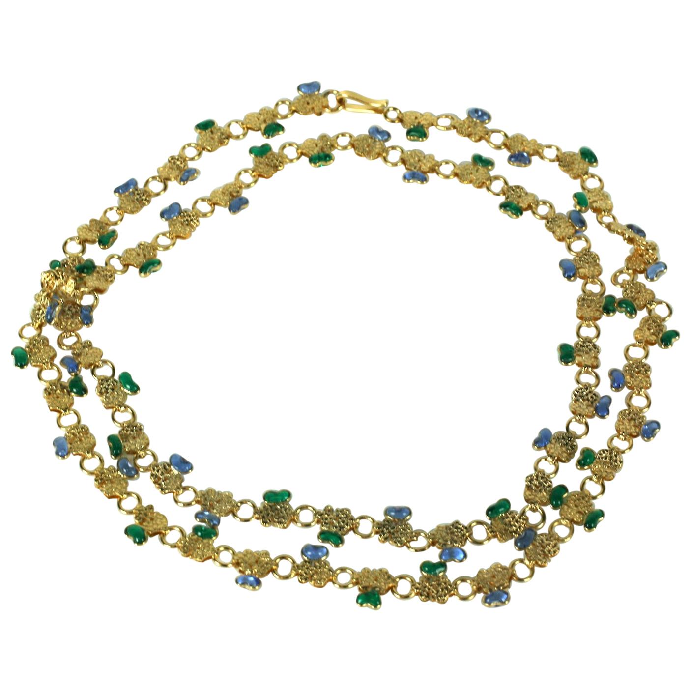 Maison Gripoix for Chanel Long Ornate Byzantine Chain For Sale