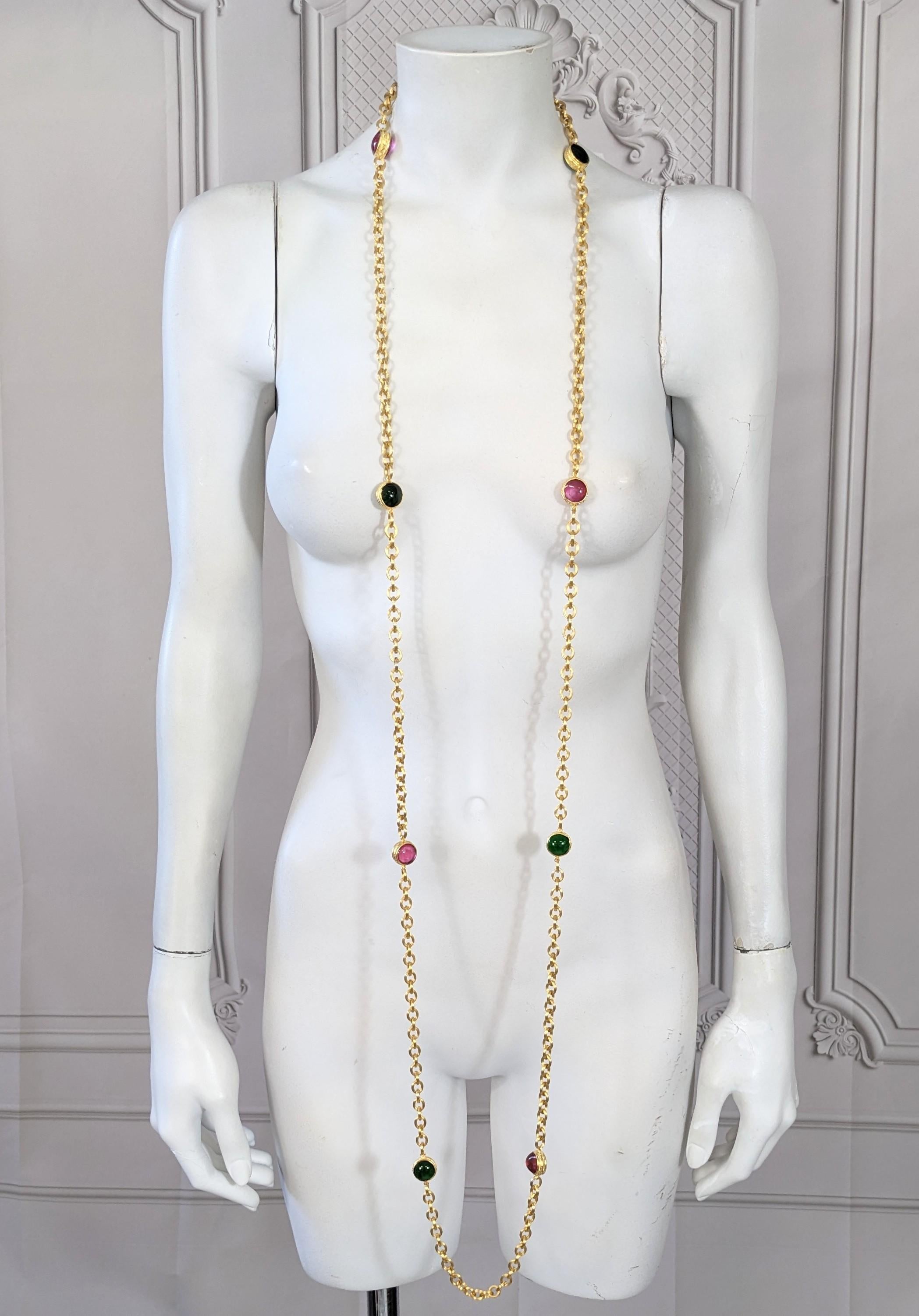 Maison Gripoix for Chanel Renaissance Chain Necklace For Sale 3