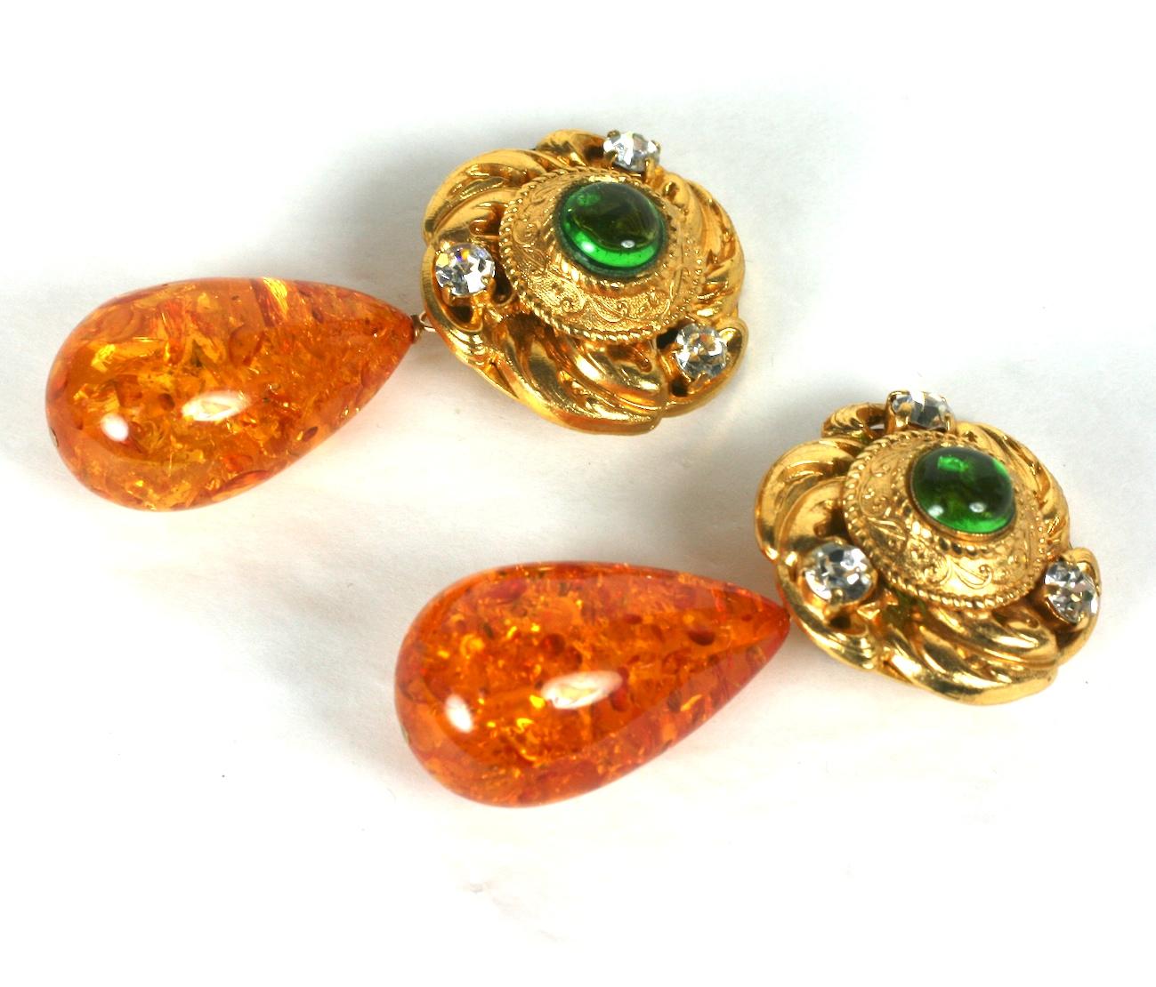 vintage amber earrings