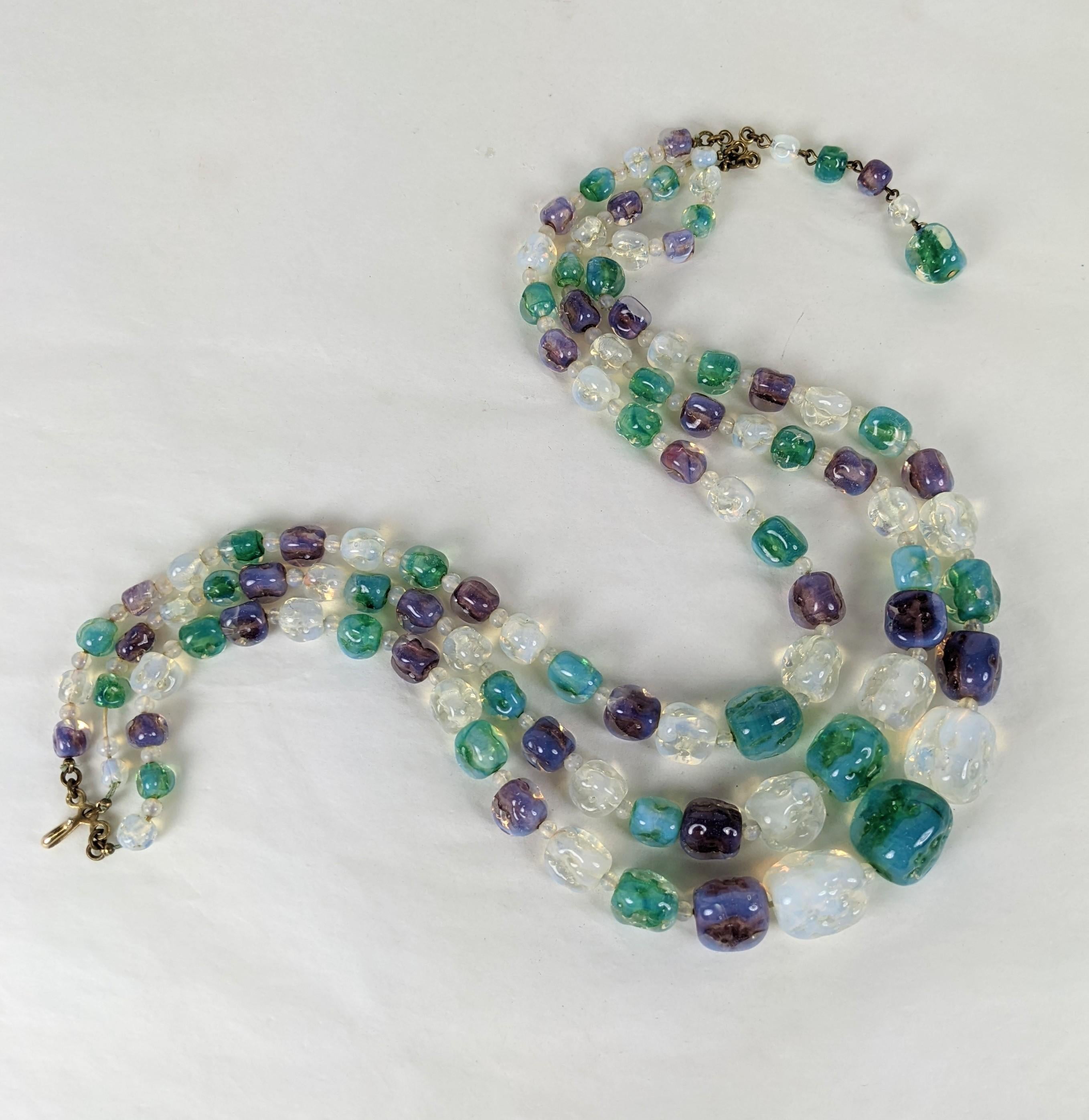 Women's or Men's Maison Gripoix Hand Made Pate de Verre Beads For Sale