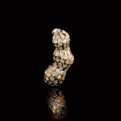 Peanut, 18 Karat Yellow Gold, Diamonds Pendant